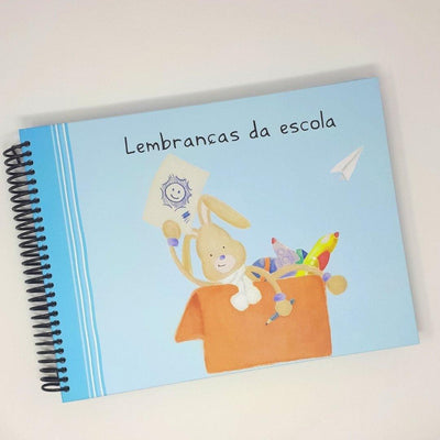 Livro das Lembranças da escola coelho azul