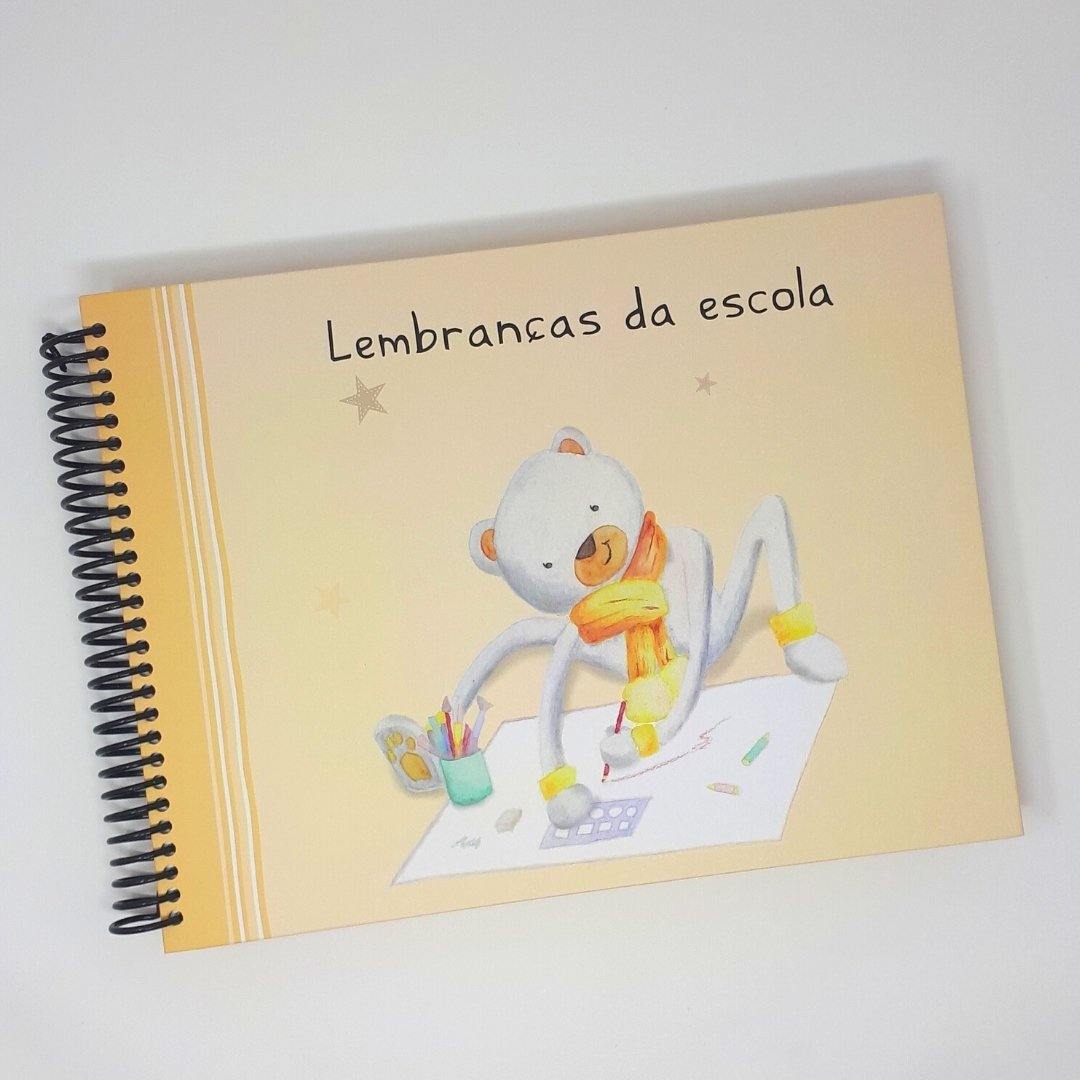 Livro Lembranças da escola ursinho bege