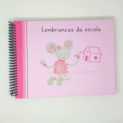 Livro Lembranças da escola ratinha rosa